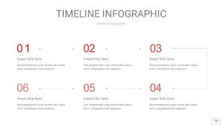 红色时间轴PPT信息图10