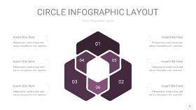 深紫色圆形PPT信息图8