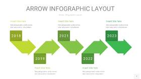 浅绿色箭头PPT信息图表7