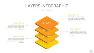 黄色3D分层PPT信息图27