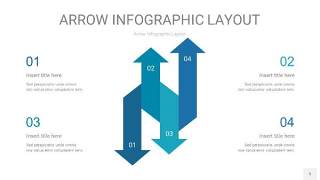 天蓝绿箭头PPT信息图表5