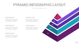 渐变紫色3D金字塔PPT信息图表21