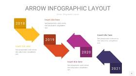 彩色箭头PPT信息图表6