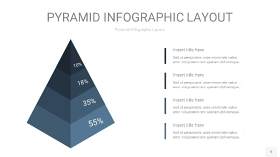 深蓝色3D金字塔PPT信息图表5