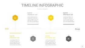 灰黄色时间轴PPT信息图6