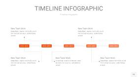 橘红色时间轴PPT信息图16