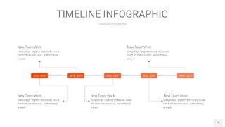 橘红色时间轴PPT信息图16
