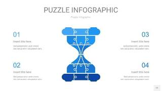 天蓝色拼图PPT图表21