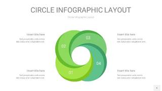 绿色圆形PPT信息图6