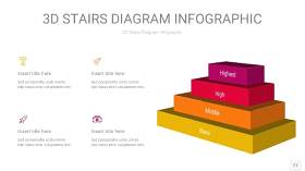 多色3D阶梯PPT图表21