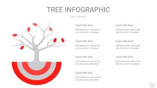 红色树状图PPT图表11