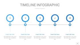 天蓝色时间轴PPT信息图15