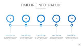 天蓝色时间轴PPT信息图15