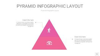 粉紫色3D金字塔PPT信息图表16