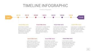 紫黄色时间轴PPT信息图17
