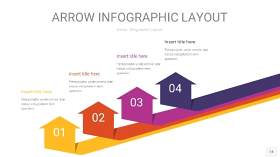 彩色箭头PPT信息图表14