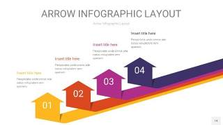 彩色箭头PPT信息图表14