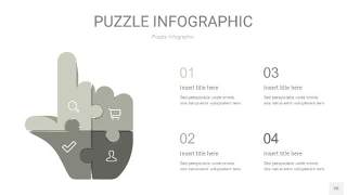 灰色拼图PPT图表26