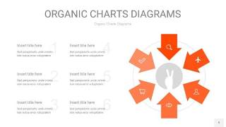橘红色循环PPT图表9