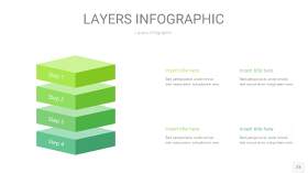 浅绿色3D分层PPT信息图23