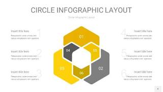灰黄色圆形PPT信息图8