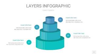 宝石绿3D分层PPT信息图2