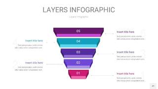 紫蓝色3D分层PPT信息图49