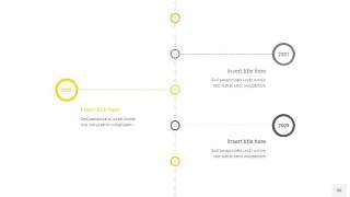 灰黄色时间轴PPT信息图36