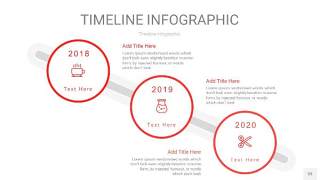 红色时间轴PPT信息图33
