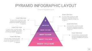 粉紫色3D金字塔PPT信息图表20