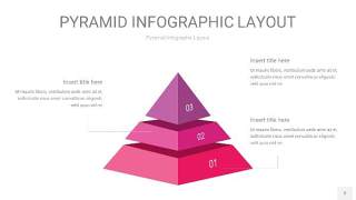 粉紫色3D金字塔PPT信息图表2