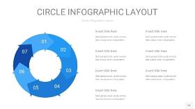 天蓝色圆形PPT信息图16