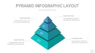 天蓝绿3D金字塔PPT信息图表1