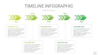 浅绿色时间轴PPT信息图8
