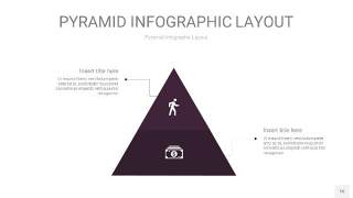 深紫色3D金字塔PPT信息图表16