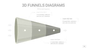 灰色3D漏斗PPT信息图表10