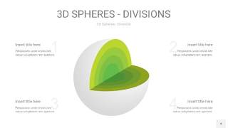 渐变绿色3D球体切割PPT信息图4