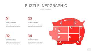 红色拼图PPT图表8