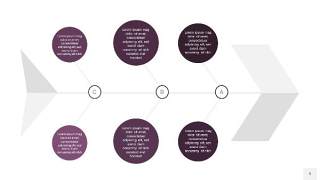 深紫色鱼骨PPT信息图表9