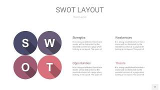 莫兰迪紫色SWOT图表PPT12