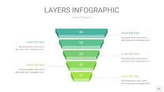 浅绿色3D分层PPT信息图49