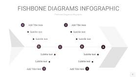 深紫色鱼骨PPT信息图表2