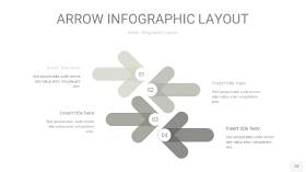 灰色箭头PPT信息图表10