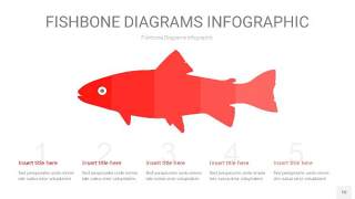 红色鱼骨PPT信息图表10