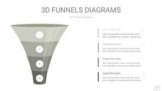灰色3D漏斗PPT信息图表2