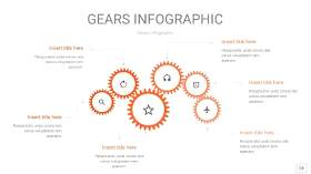 橙色齿轮PPT信息图14