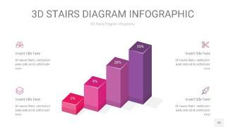 渐变粉紫色3D阶梯PPT图表18