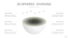 灰色3D球体切割PPT信息图3