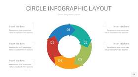 多彩圆形PPT信息图14