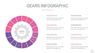 粉紫色齿轮PPT信息图13